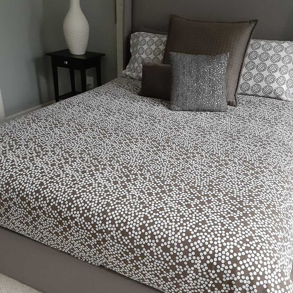 Duvet cover and (2) pillowcases - full/ queen - great condition